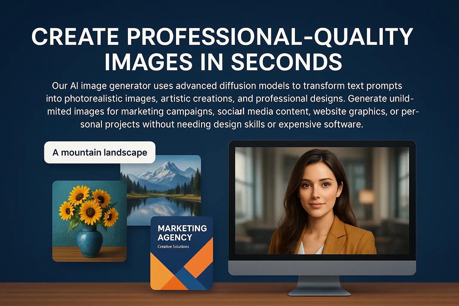 AI Image Generator creating professional quality images