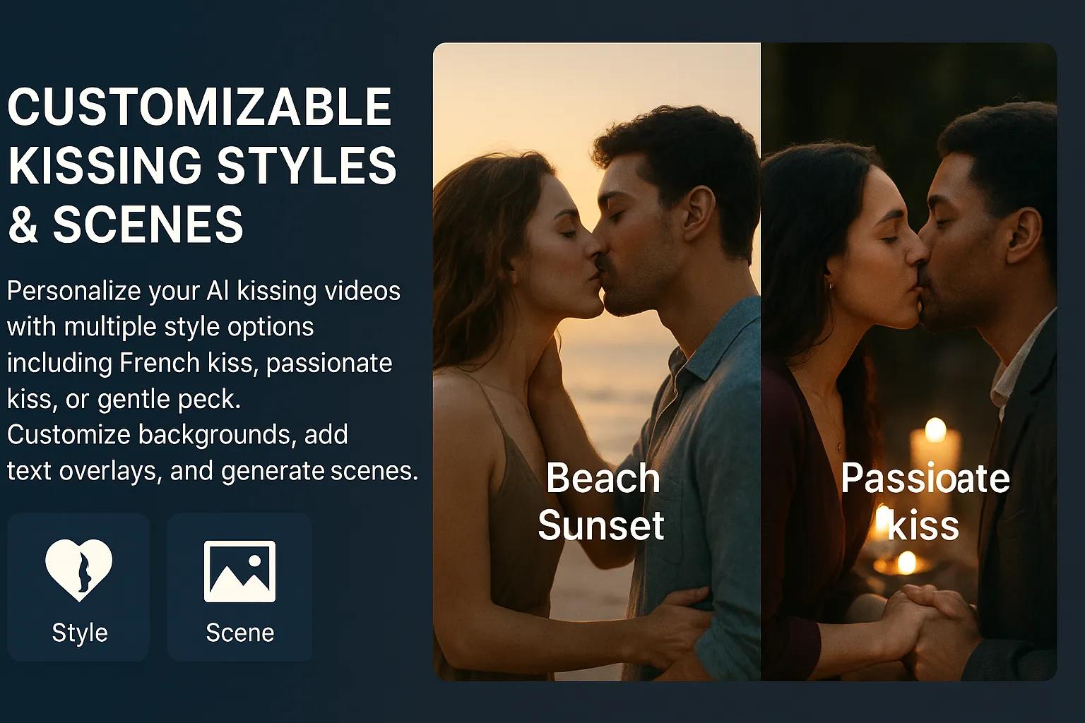 Customization options for AI Kissing Video Generator