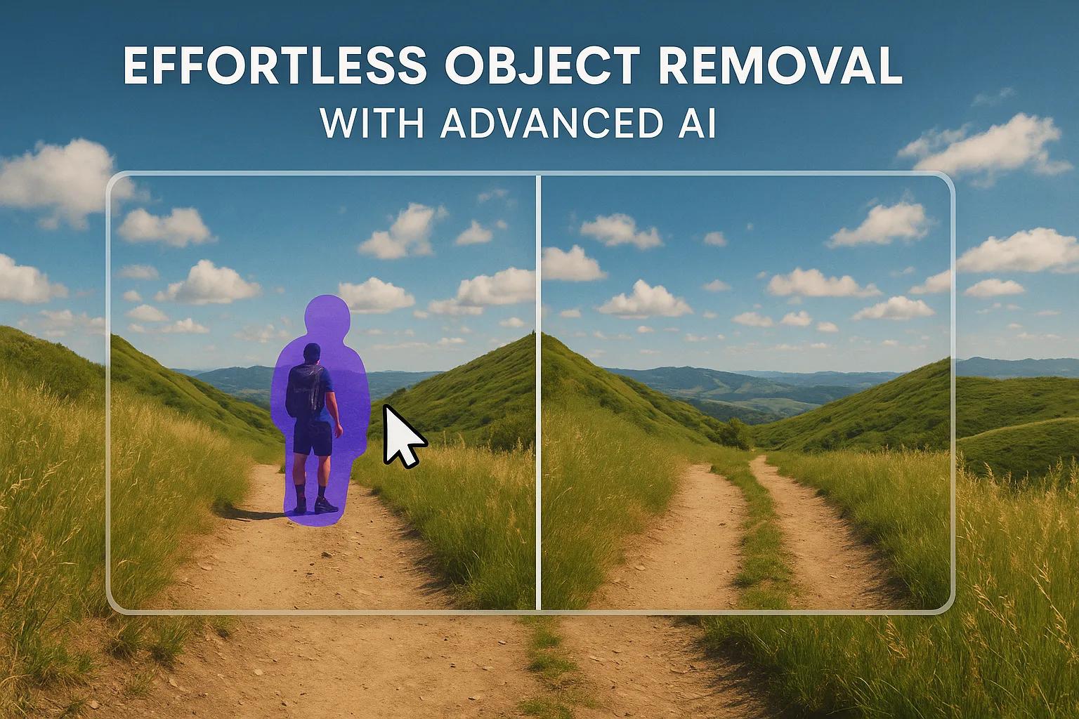AI Object Remover inpainting technology demonstration