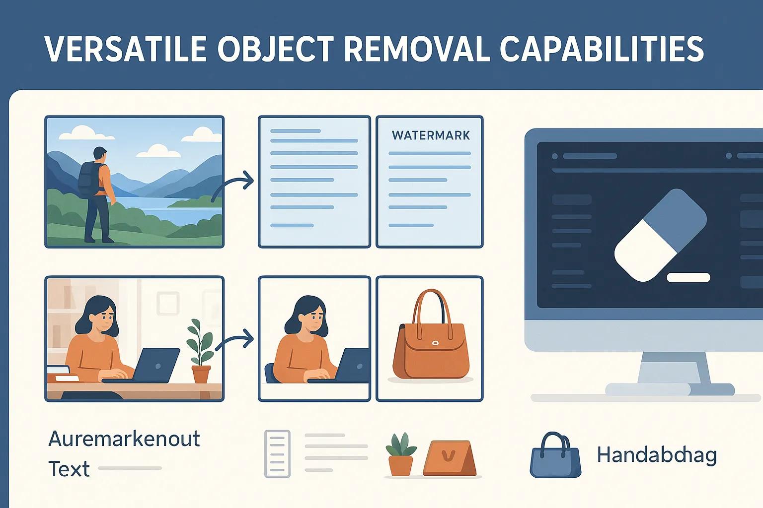 AI Object Remover versatility demonstration