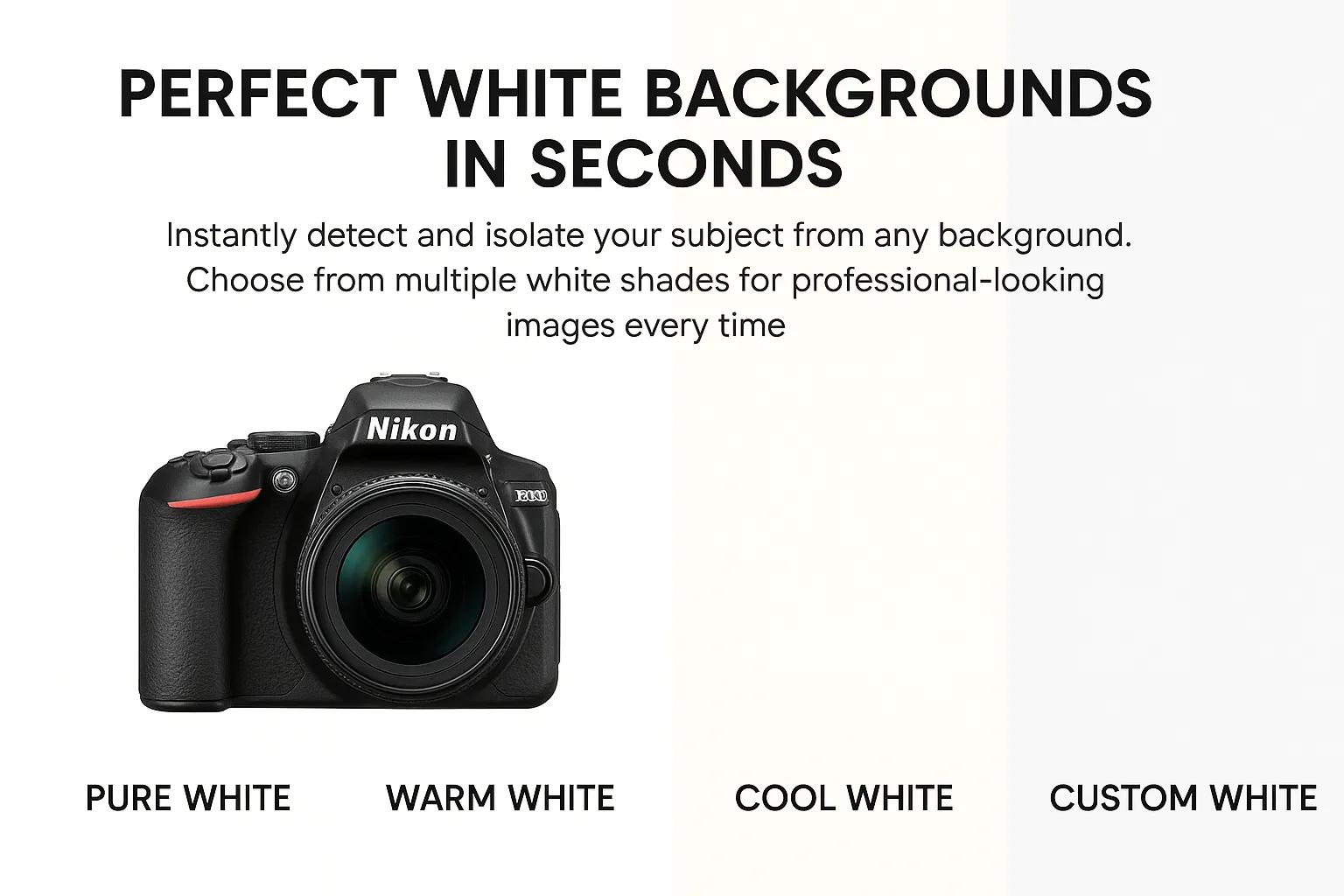 AI White Background feature demonstration