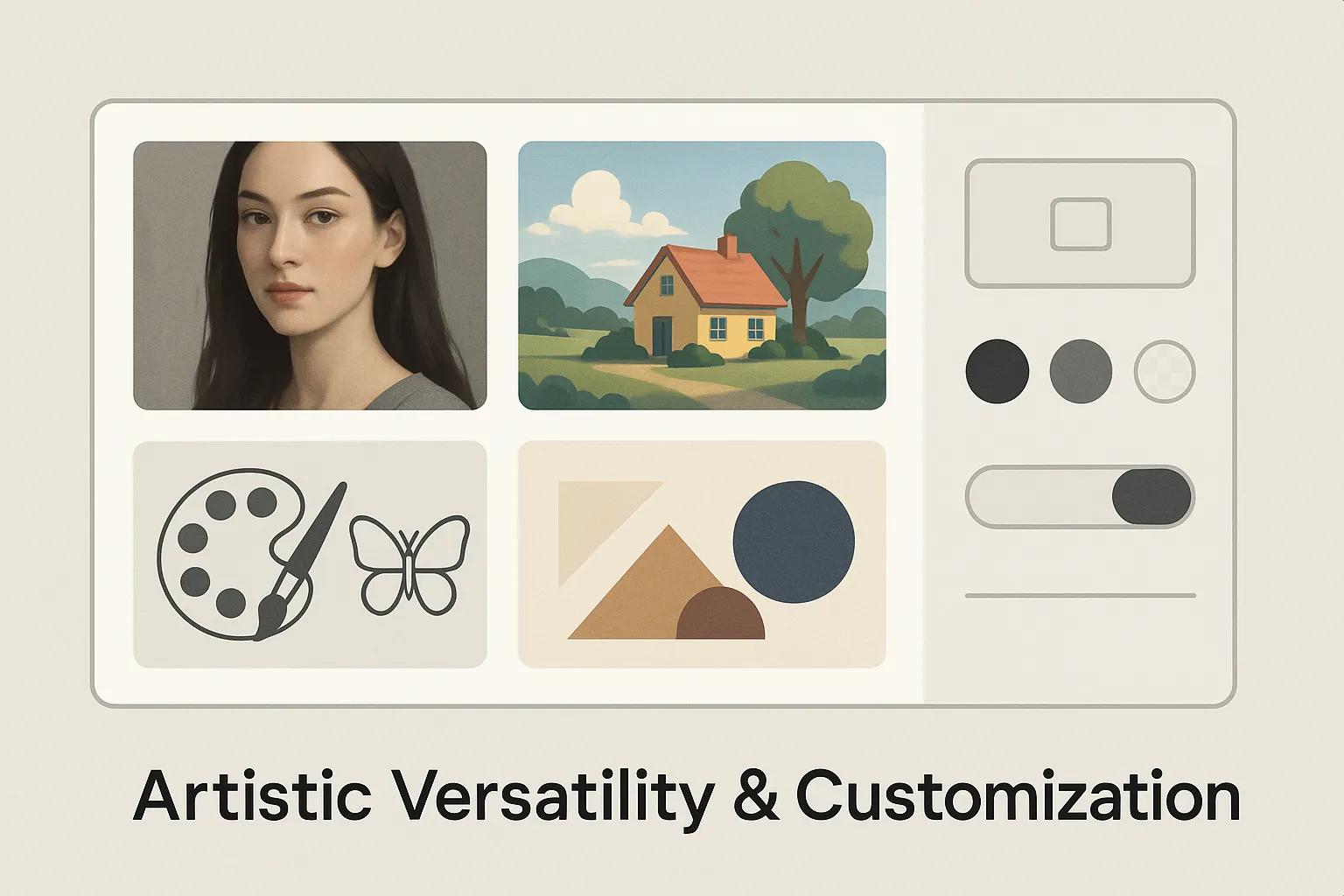 Various artistic styles created with GPT-4o Image Generator