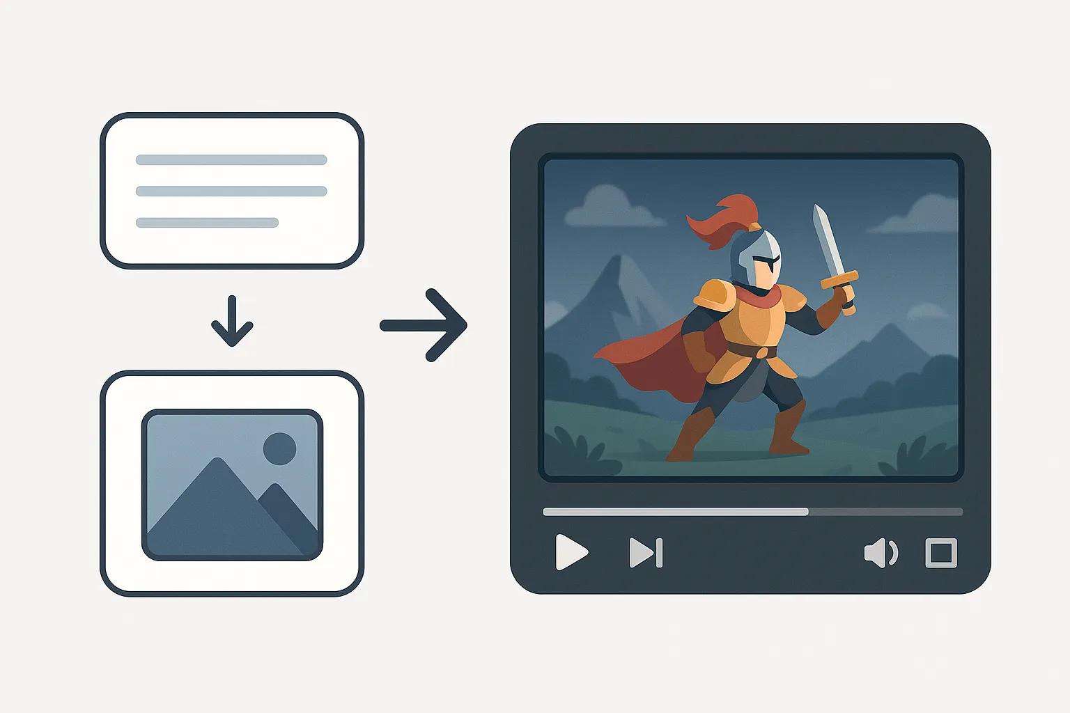 Pika AI text-to-video conversion interface