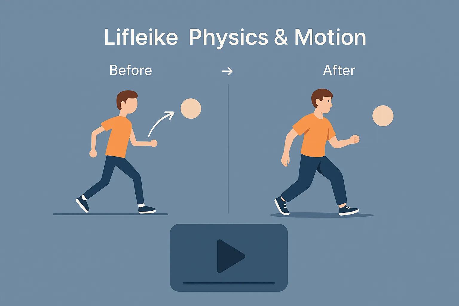 Pixverse AI physics and motion demonstration