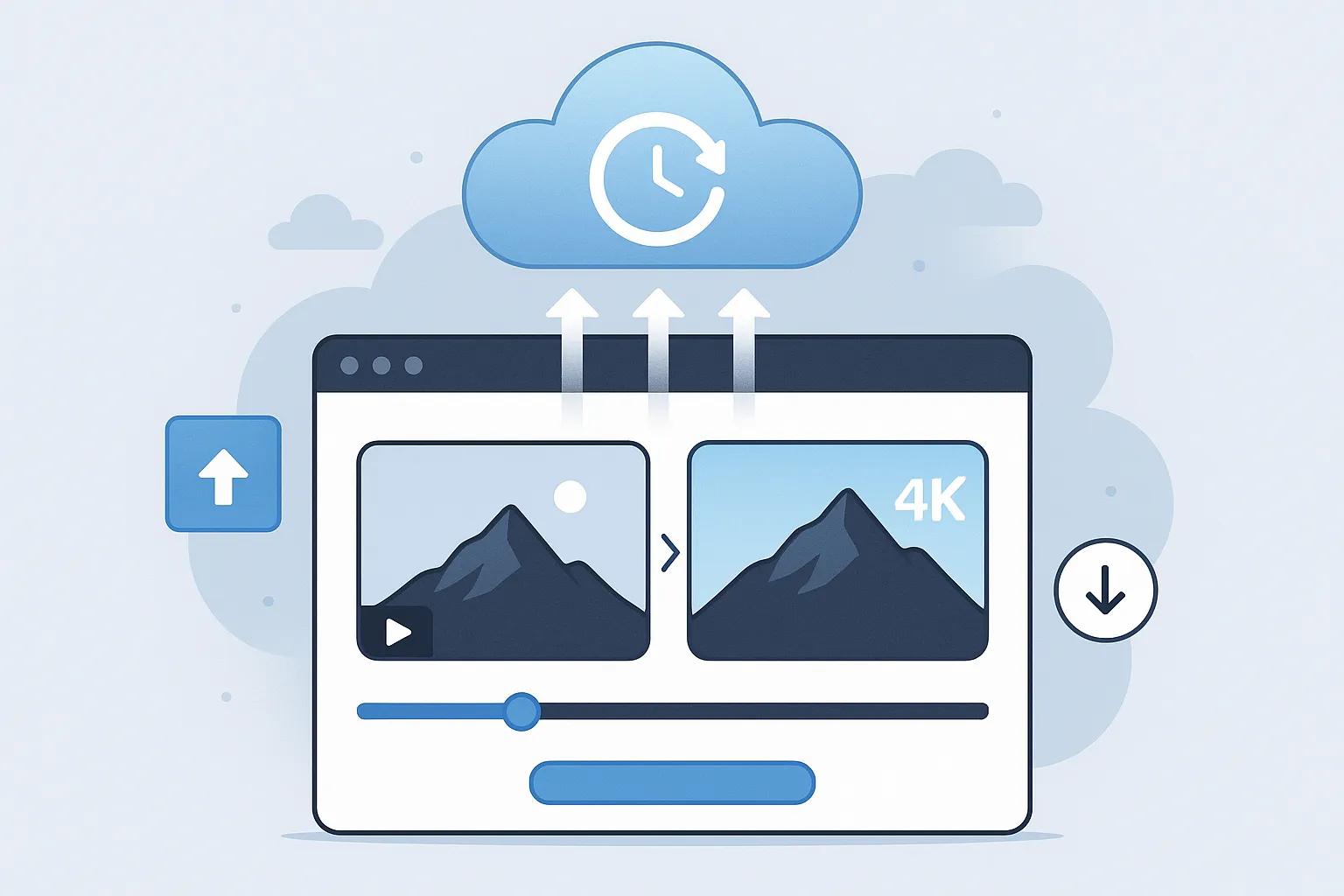 Video Upscaler cloud processing demonstration